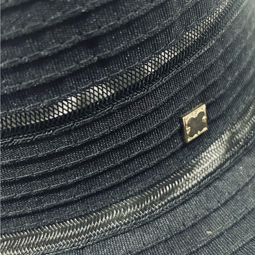 LN Liz Claiborne (One Size) Black Wide Brim Sun Hat. - Picture 3 of 8